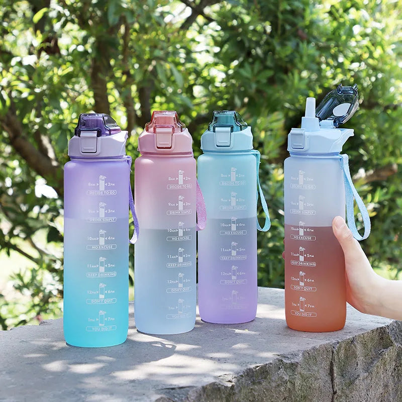 1000ml Gradient Sports Water Bottle – Time Marker