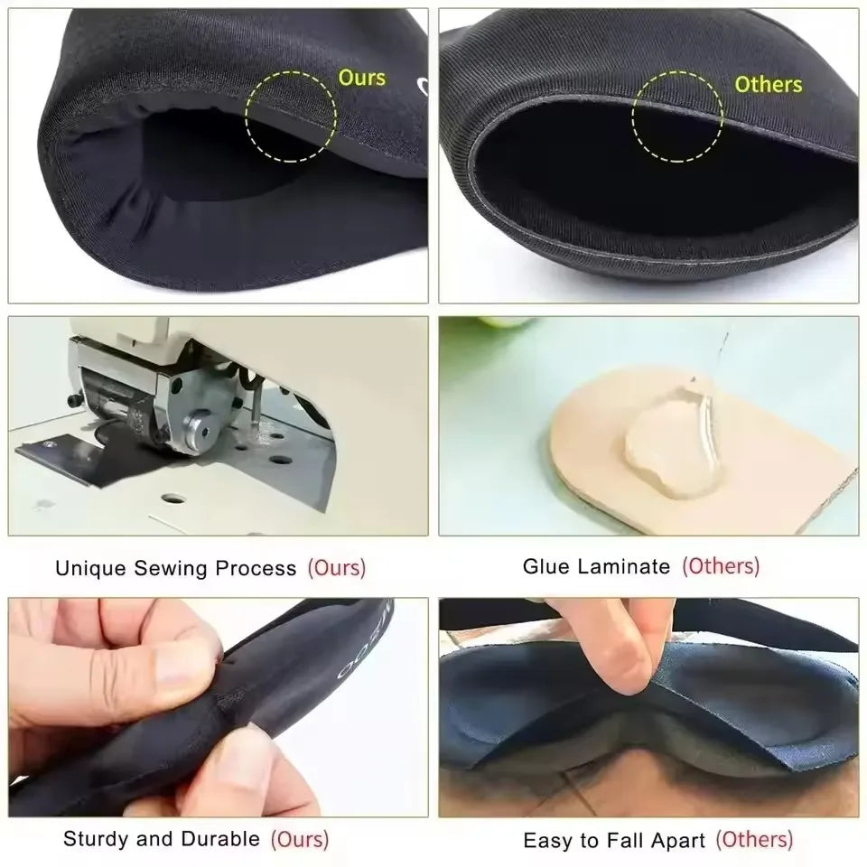 3D Sleep Eye Mask with Earplugs – Light Blocking