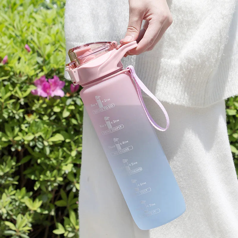 1000ml Gradient Sports Water Bottle – Time Marker