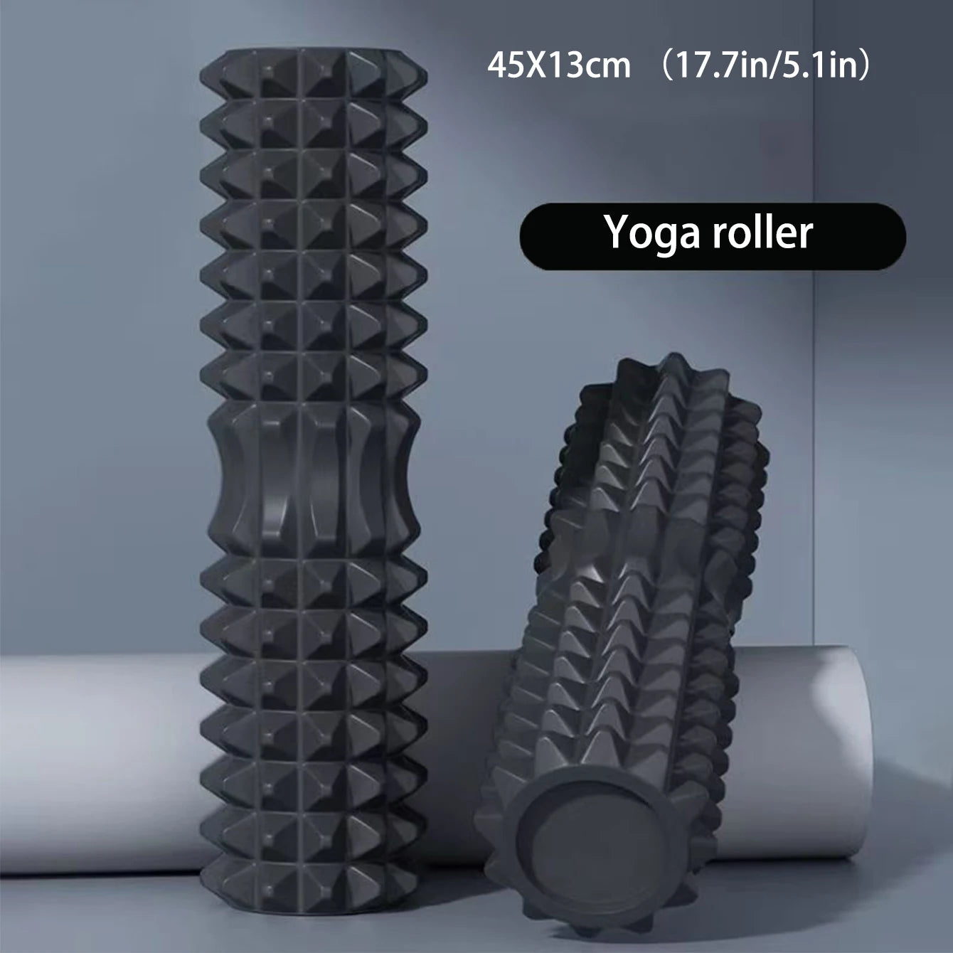Crescent Foam Axis 45×13 cm – for yoga, fitness, and muscle relaxation.