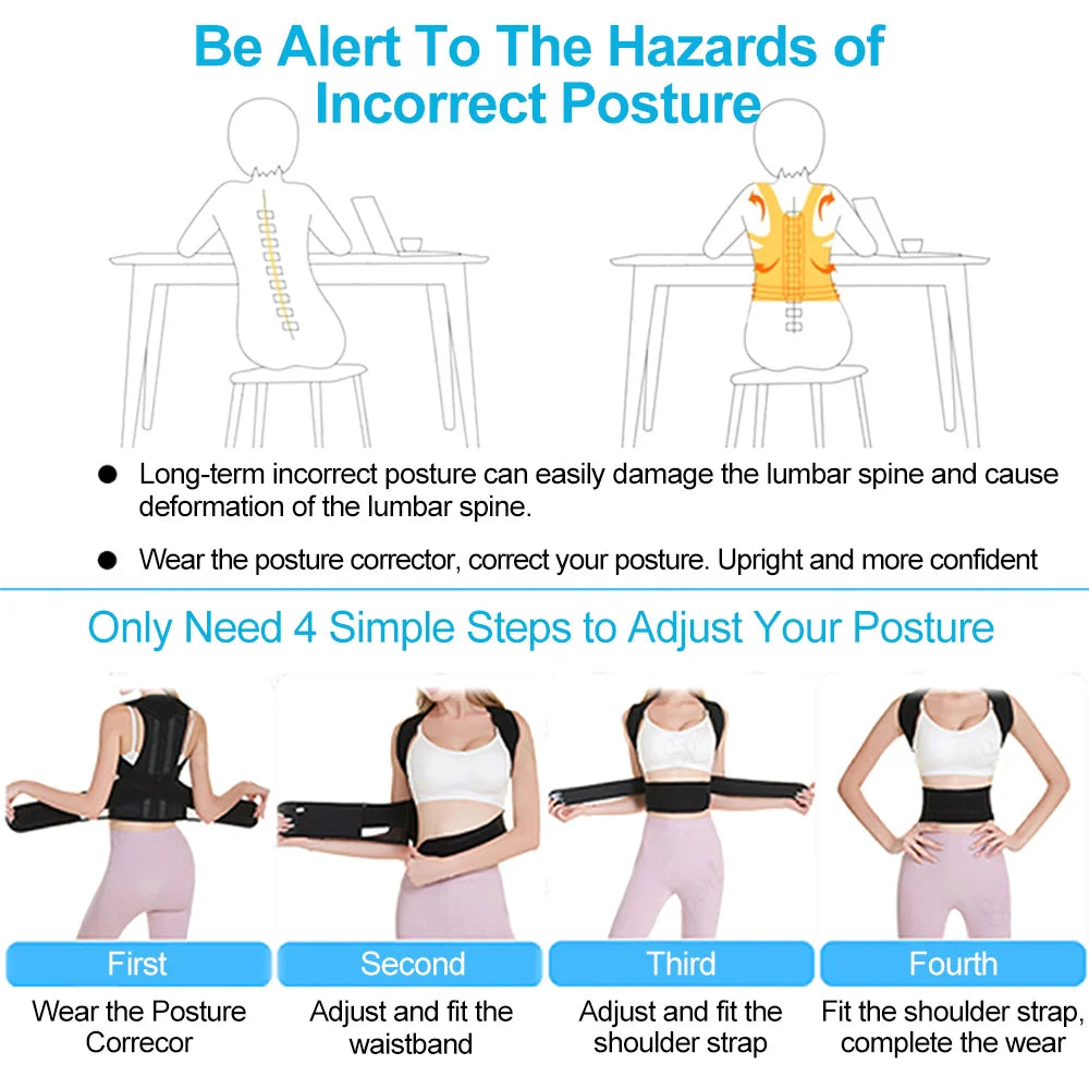 Back Posture Corrector – Spine & Shoulder Support Brace