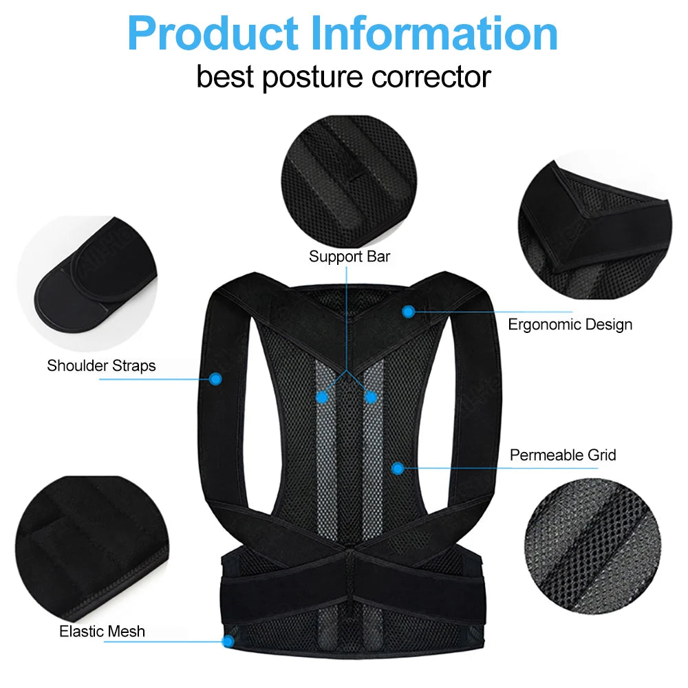 Back Posture Corrector – Spine & Shoulder Support Brace