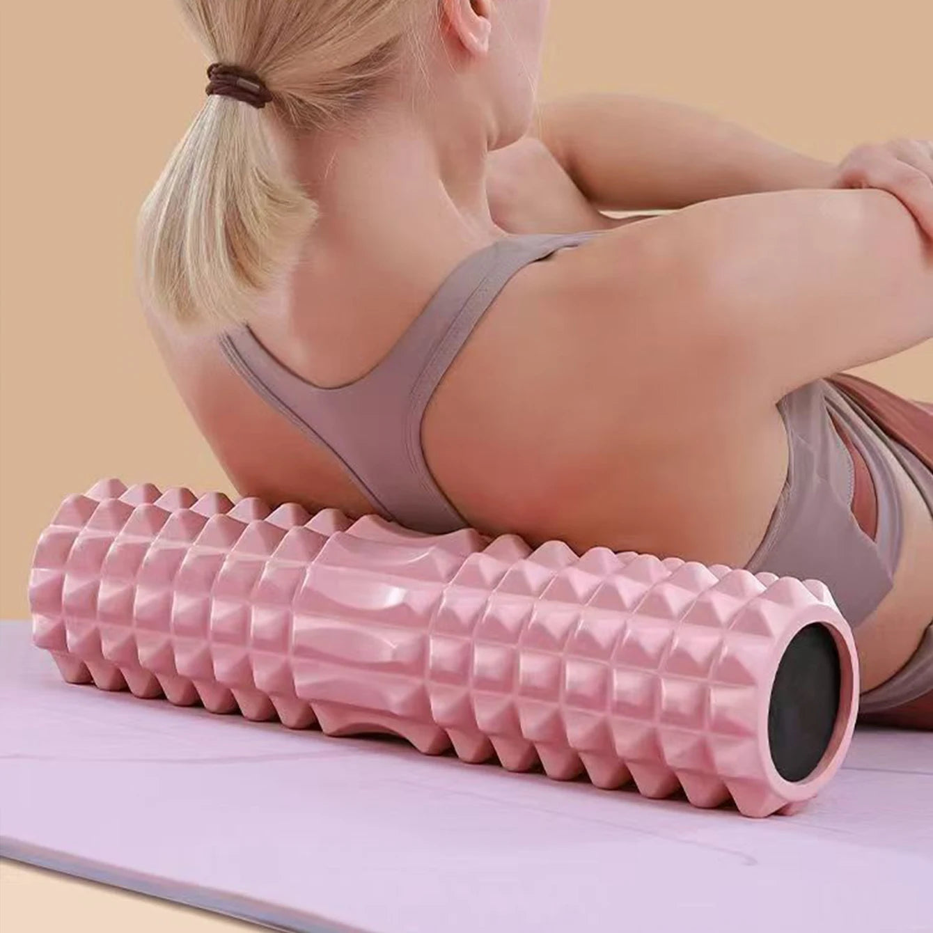 Crescent Foam Axis 45×13 cm – for yoga, fitness, and muscle relaxation.