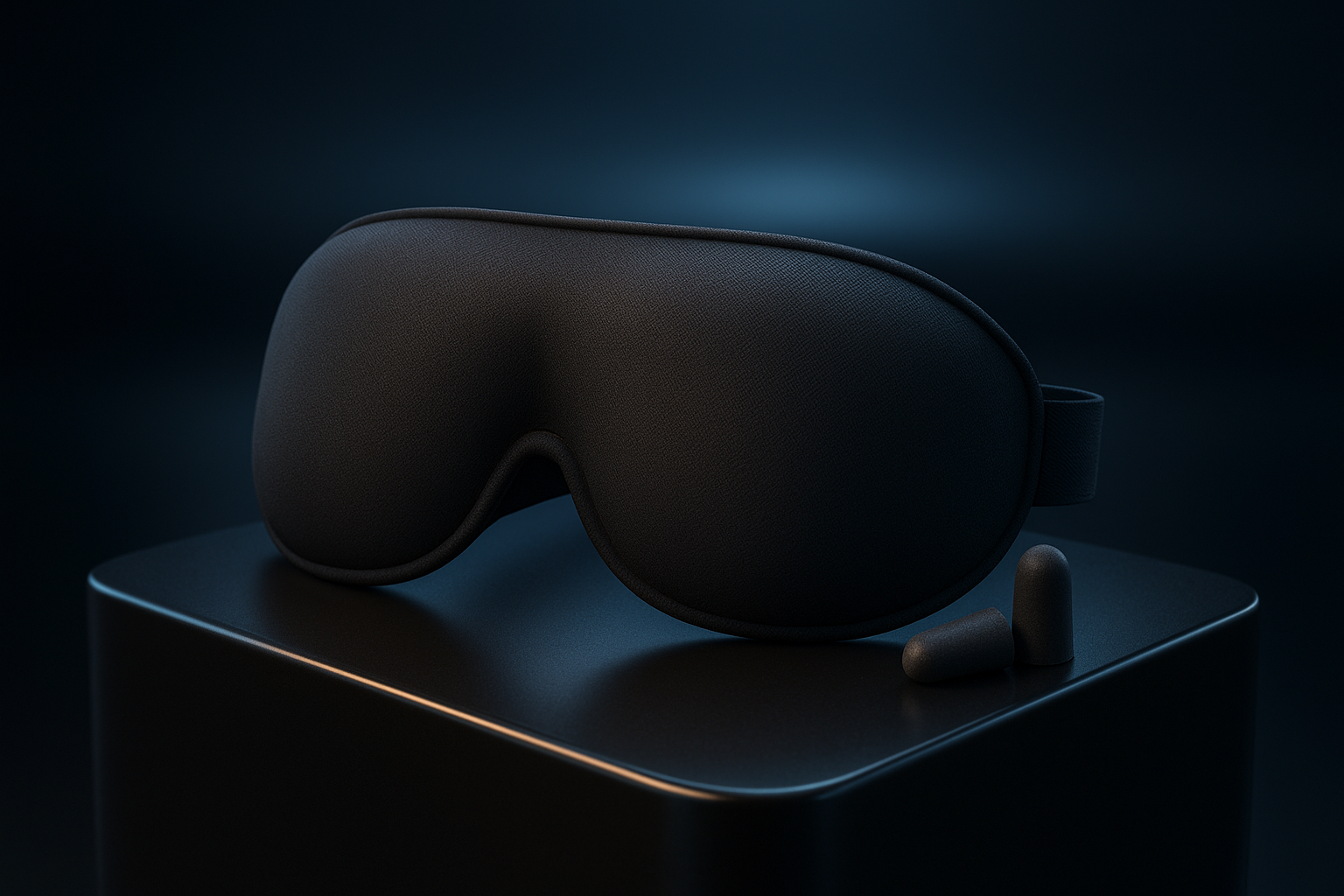 3D Sleep Eye Mask with Earplugs – Light Blocking